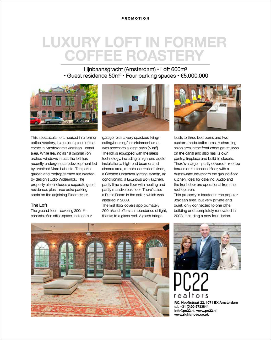 luxury loft in former coffee roastery pc22 makelaars en taxateurs